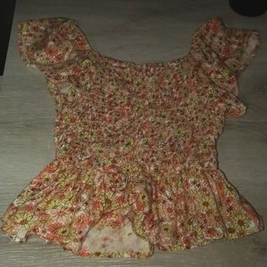 Floral off the shoulder top